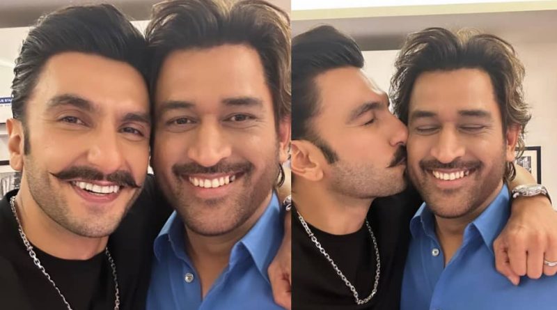 Ranveer Singh Meets MS Dhoni, Gives A Kiss On CSK Captains Cheek; PIC Goes Viral