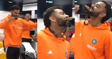 WATCH: Virat Kohlis Hilarious Video Celebrating Gold Medal After Winning Best Fielder Of The Day In Indian Dressing Room