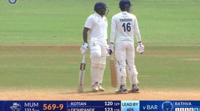 Insane, Fans In Shock As Mumbais No 10, 11 Batters Tushar Deshpande, Tanush Kotian Slam Historic Centuries In 232-Run Partnership For Last Wicket