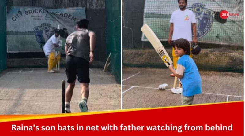 Suresh Rainas Son Rio Starts Batting In Nets: Watch Viral Video Here