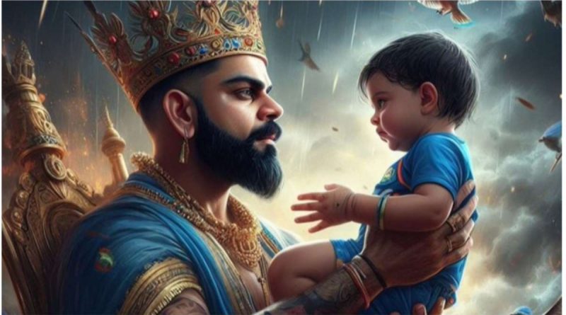 विराट कोहली-अकाय की यह AI तस्वीर हो रही वायरल, बेटे को गोद में लिए किंग कोहली आए नजर - India TV Hindi