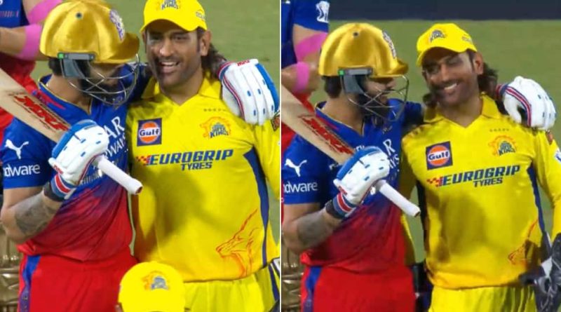 IPL 2024, WATCH: Virat Kohli, MS Dhoni Share Heartwarming Moment During CSK vs RCB Clash, Video Goes Viral