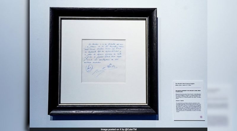 Lionel Messi's Promised Barca Contract, On a Napkin, Up For Auction | Football News