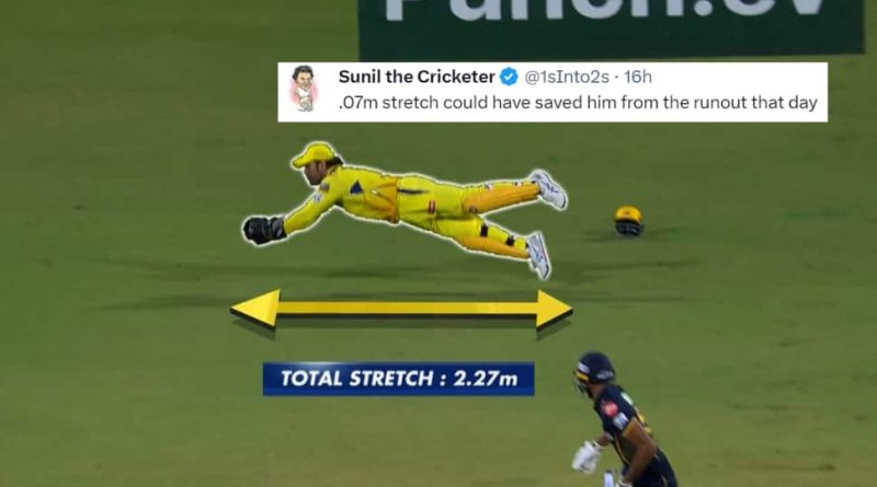 MS Dhoni TROLLED, Hailed After IPL Shares Length Of His Dive To Take Vijay Shankars Catch; Check Reactions