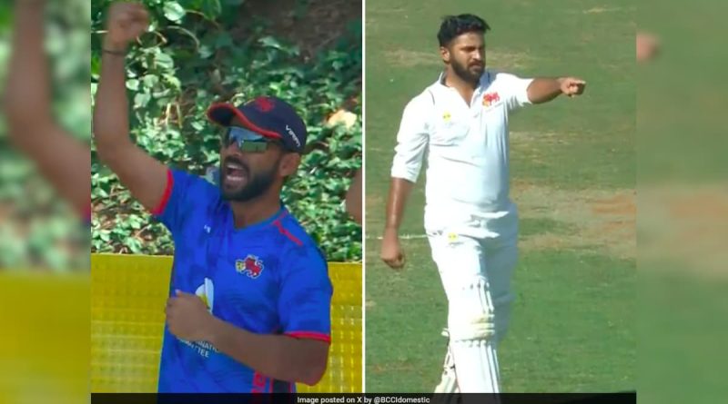 Shardul Thakur Points Finger During Fiery Celebration After 1st Ranji Trophy Ton. Ajinkya Rahane's Reaction Says It All | Cricket News