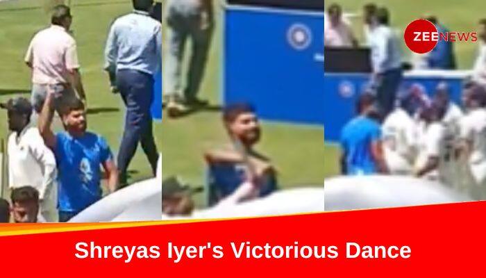 Shreyas Iyers Victorious Dance Amid Mumbais Ranji Triumph, Video Goes Viral - Watch