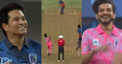 WATCH: Sachin Tendulkar Gets Out To Big Boss Winner Munawar Faruqui As Stadium Goes Silent During ISPL Match Between Celebrities