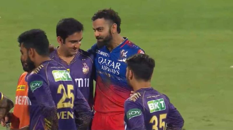 WATCH: Virat Kohli, Gautam Gambhir End Rift Rumours With Heartwarming Hug During RCB vs KKR Clash