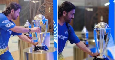 Made for each other: MS Dhoni Poses With World Cup Trophy In Mumbai, Internet Goes Crazy