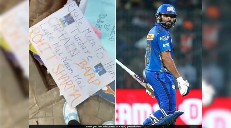 'Rohit Sharma' Placards Not Allowed At Wankhede Stadium? Video Goes Viral During MI vs RR IPL Game | Cricket News