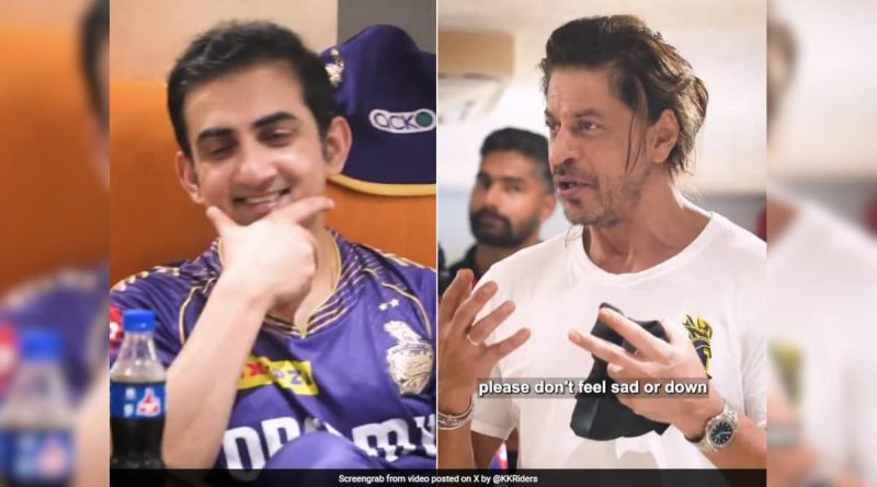 Shah Rukh Khan's Riveting Dressing Room Speech Gets Epic Reaction From Gambhir. Watch | Cricket News