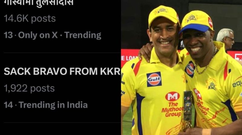 #SackBravoFromKKR Shockingly Trends Online, But What Did Dwayne Bravo Do? Know Why & CSK Connection